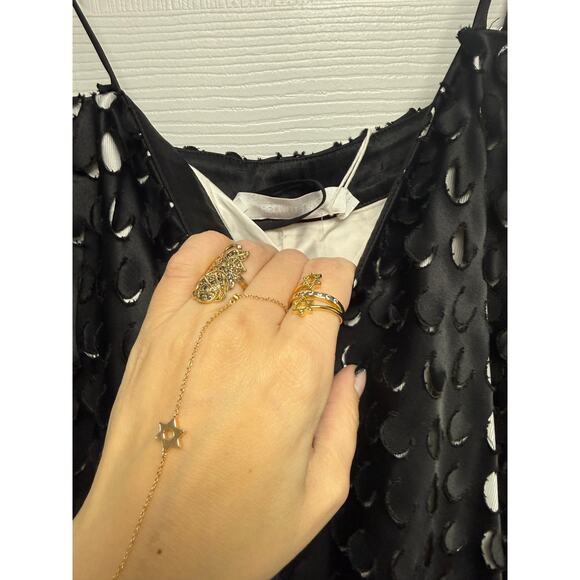 Helmet Lang Black Mini dress satin size 4 NWT - Picture 5 of 10